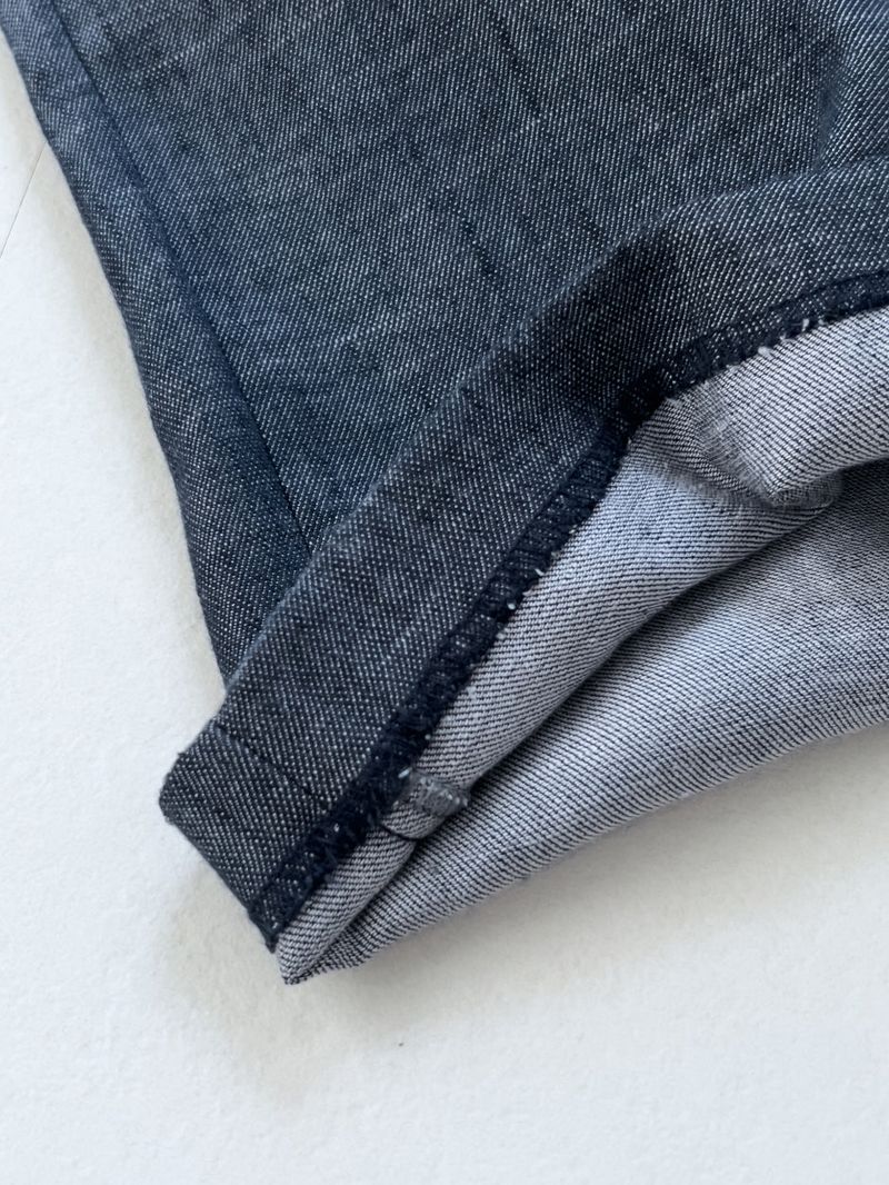 About Banding Wide Denim Pants
