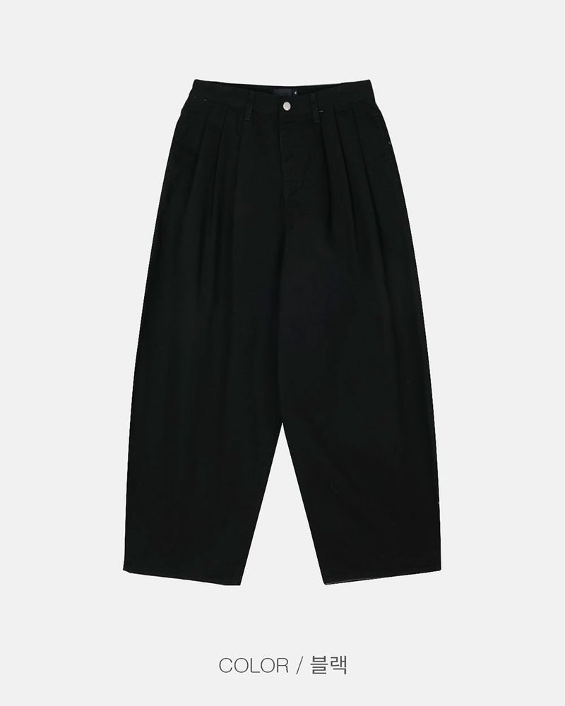 Raon Three Tuck Balloon Cotton Pants