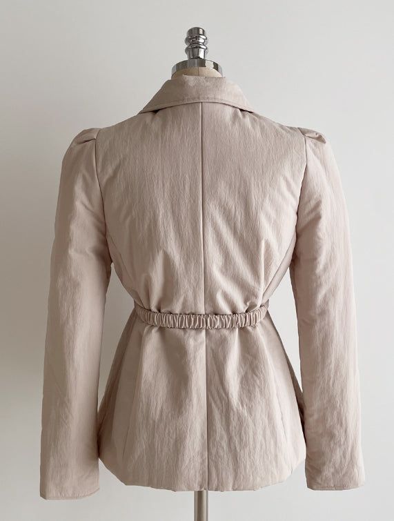 Lumi Belt Collar Puff Short Padded Jacket