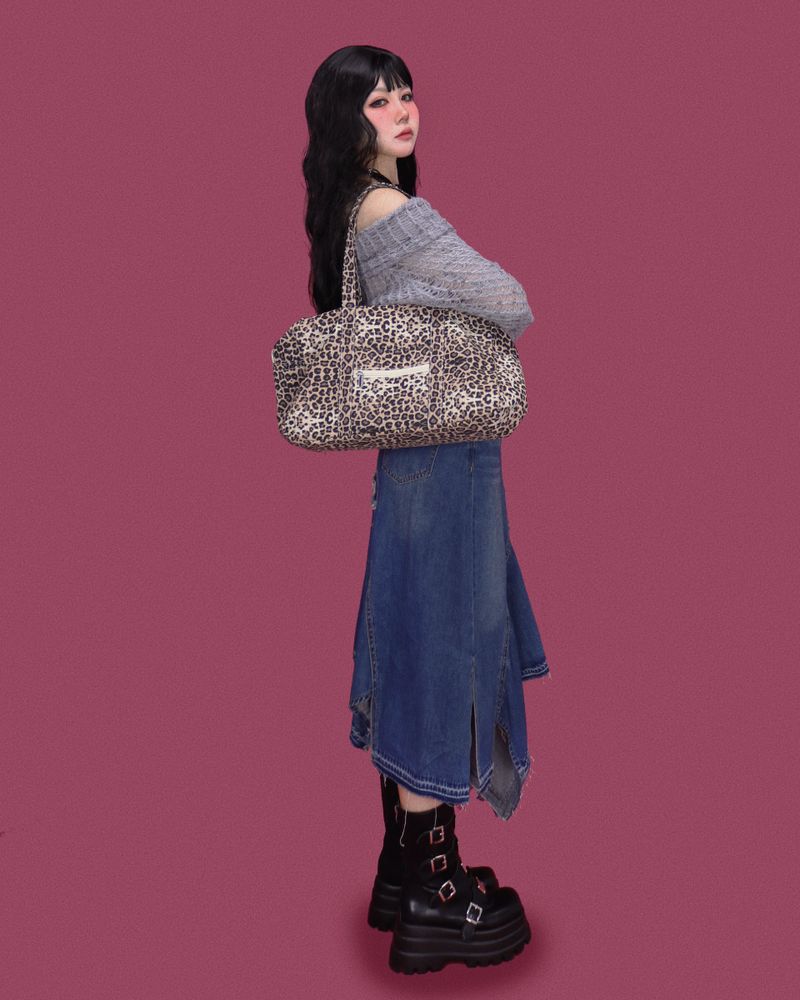 leopard cotton big bag