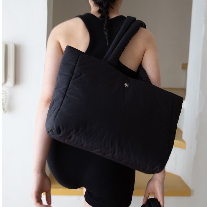 large soft padded bag - black