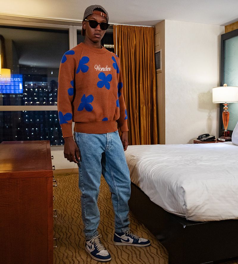 Flower pattern Jacquard Knit