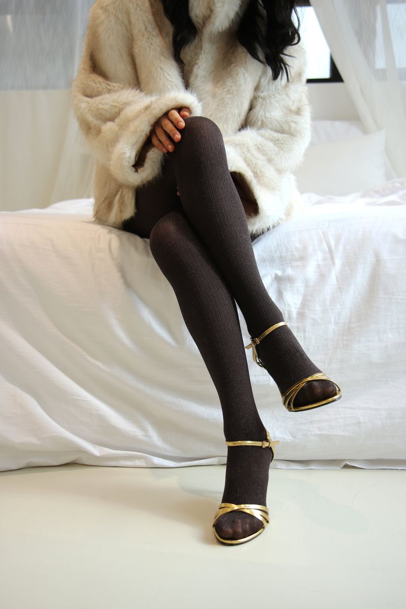vertical stripes tights (espresso)