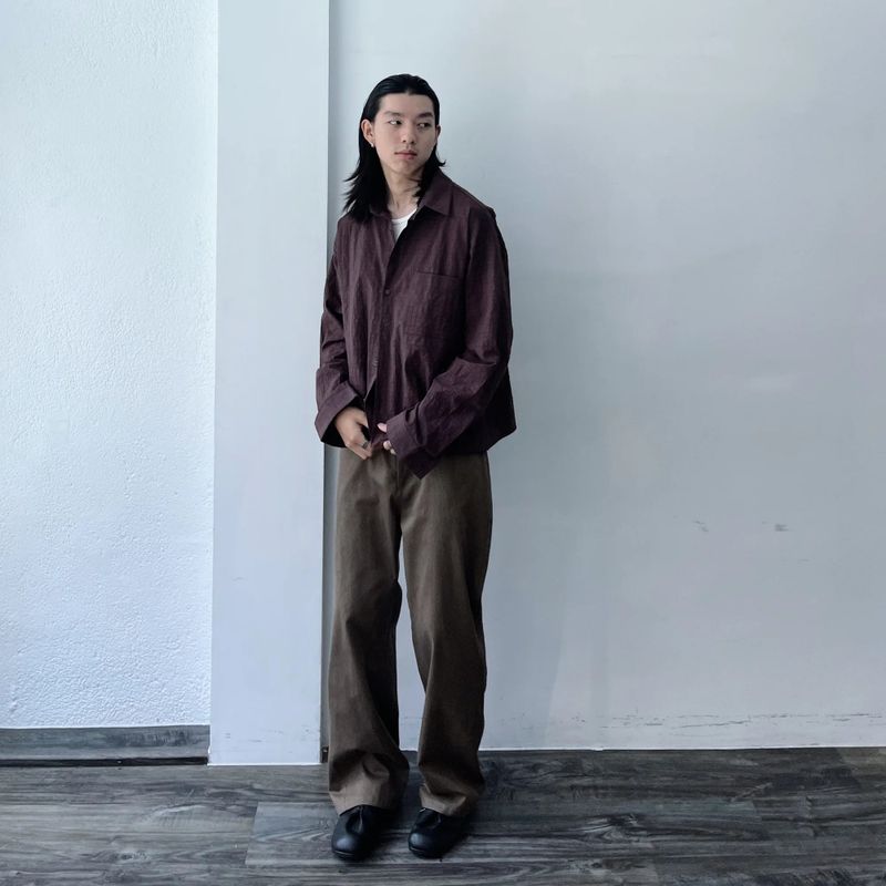 Subtle Textured Cropped Shirt