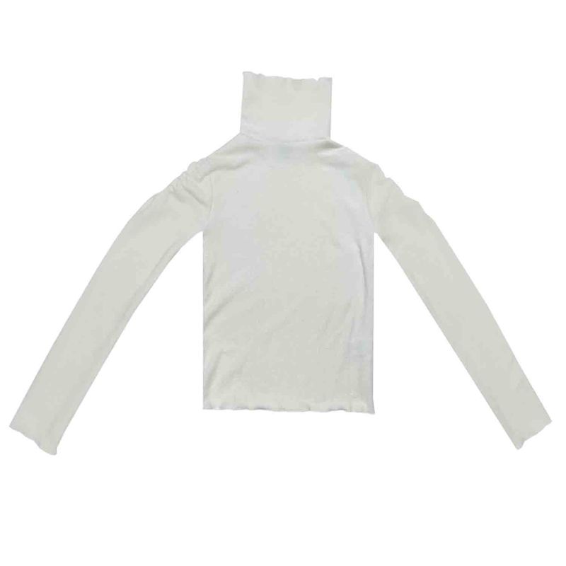 Ebony shirring turtleneck top (white)