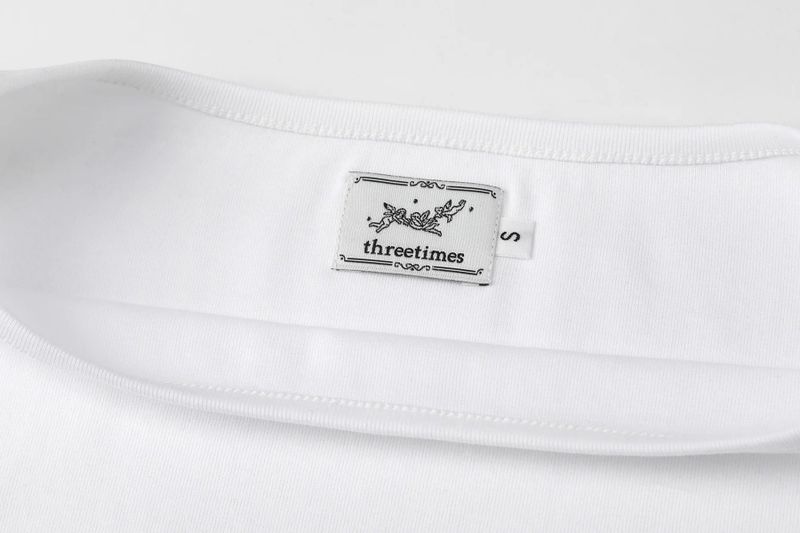 Soft boat neck tee - white