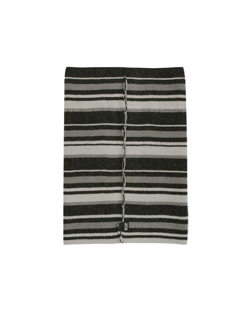 TIE-UP STRIPE BEANIE (BLACK)