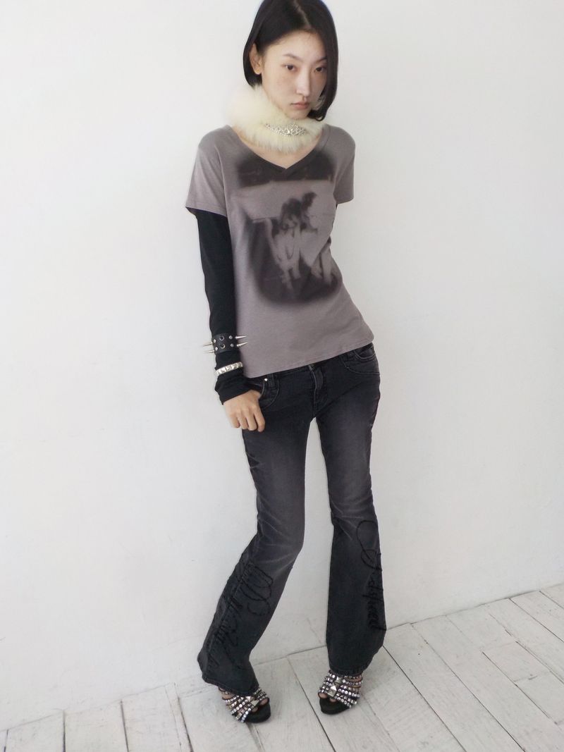 dydoshop（ダイドーショップ）の「Her layered t shirt（Tops）」