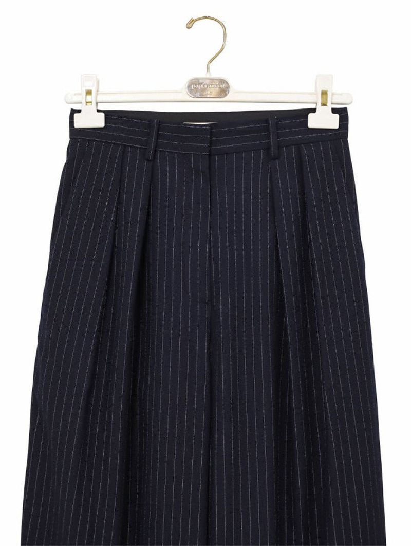 PAPERMOON PIN STRIPE PLEATE TROUSER