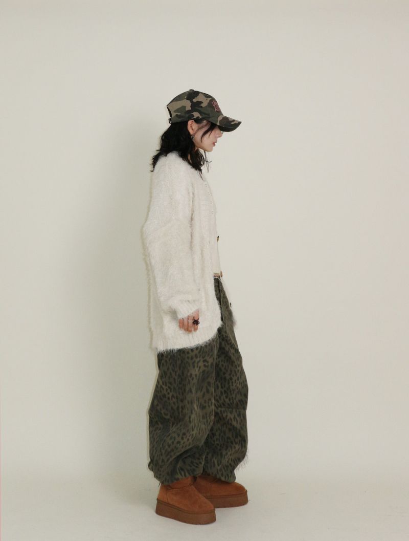 Featheryan Rouge Long Angora Cardigan