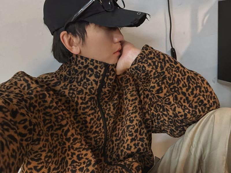 ASCLO Leopard Fleece Zip Up (2color)