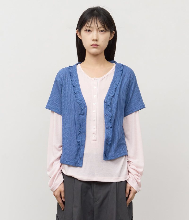HIFIFNK（ハイファイファンク）の「(W) Sua Ruffle Cardigan（Tops）」