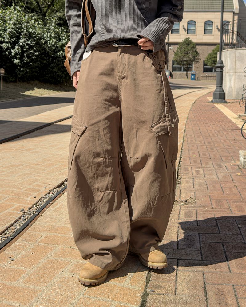 Rawden strap wide cargo pants