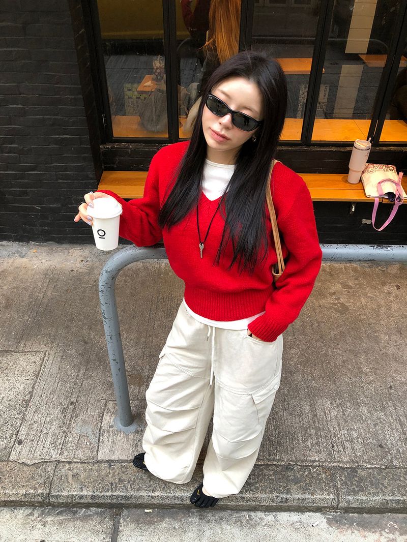 [MADE] FIFTY WOOL V-NECK KNIT