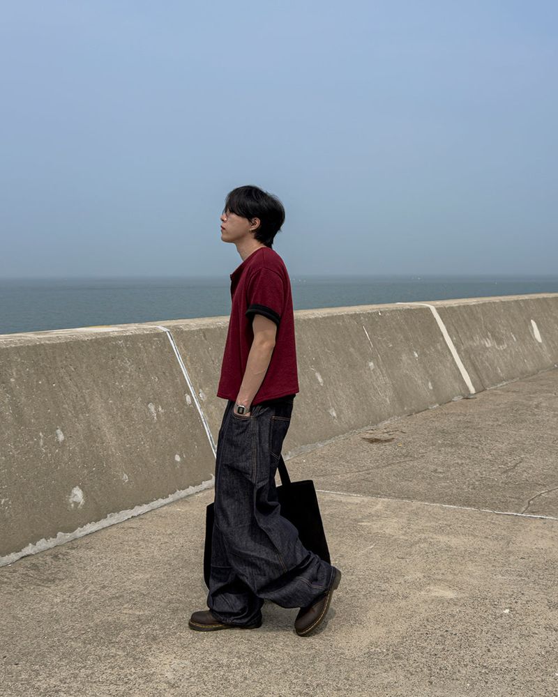 Evan Linen Curved Denim Pants