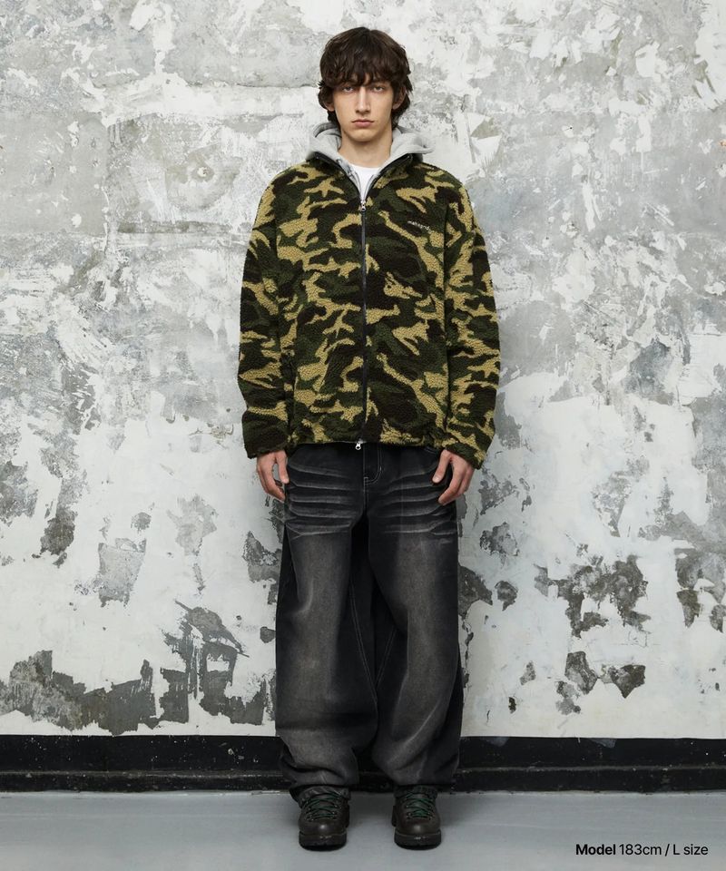 mahagrid（マハグリッド）の「CAMO FLEECE JACKET_GREEN（Jackets/Outerwear）」
