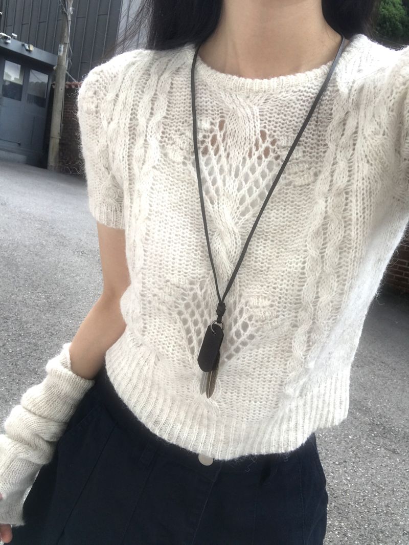 Vintage Twisted Puff Knit Warmer SET