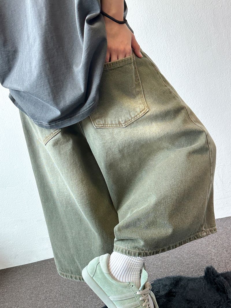 Britty Colored Washed Distressed Denim 3color
