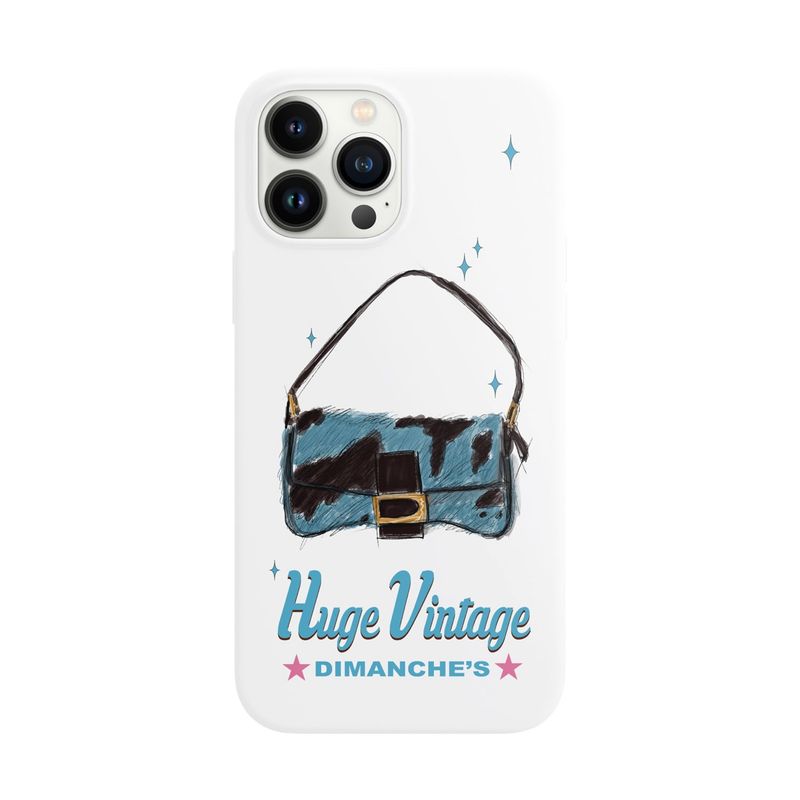 BROWN & BLUE FAKE FUR BAG CASE (WHITE)