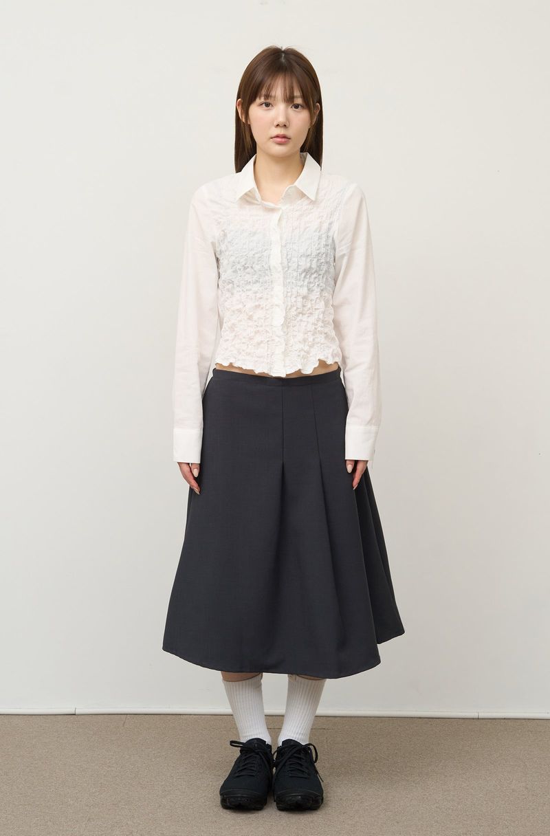 (W) Records Pleats Skirt