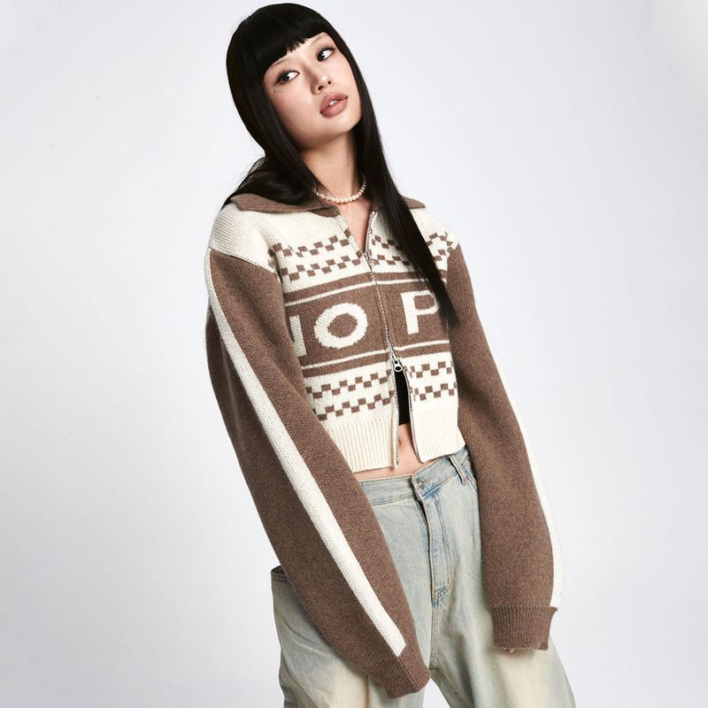 Wool NOPE Knit Zip-up [2 Color]