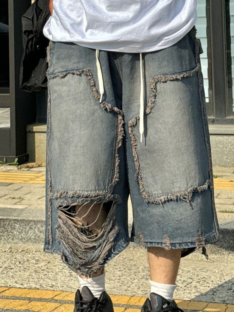Blue low vintage half pants 1C