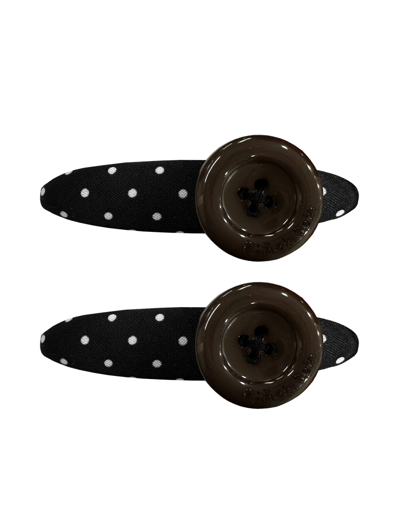 Dot button hair pin [2pcs set]