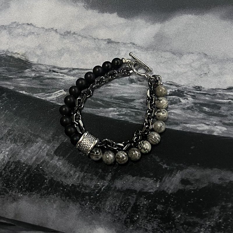 Chrome X-Black gemstone Bracelet
