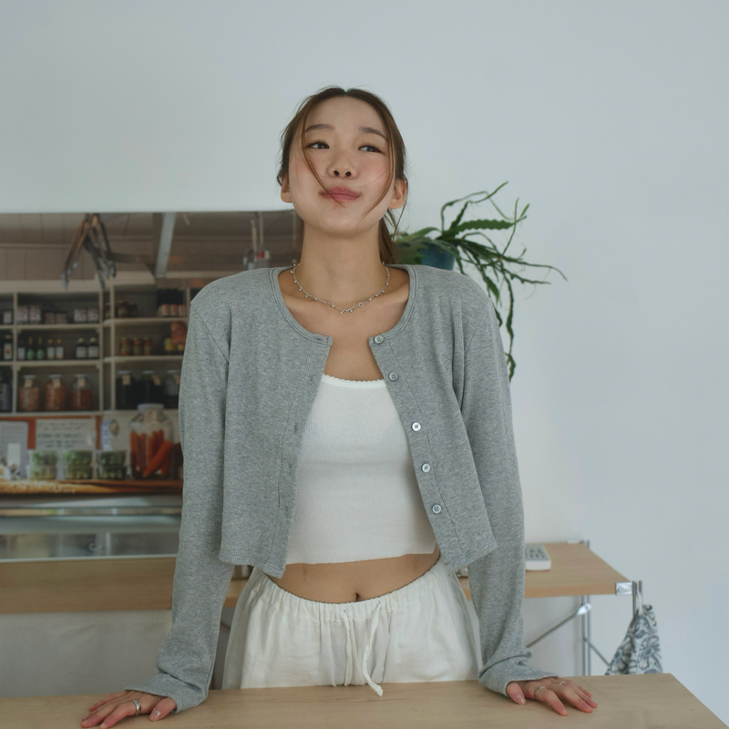 HOMEBODYTHINGS（ホームバディーシンクス）の「ワッフルクロップカーディガン（）」