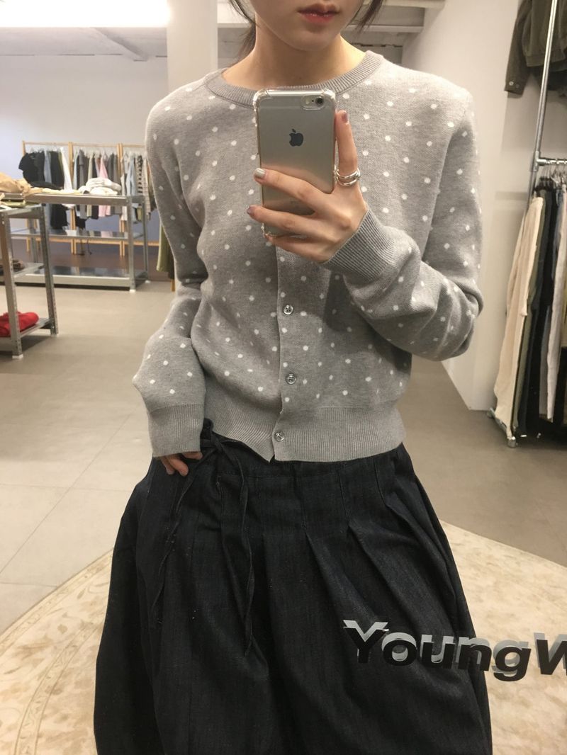 Vero Poa Dot Cardigan (3color)