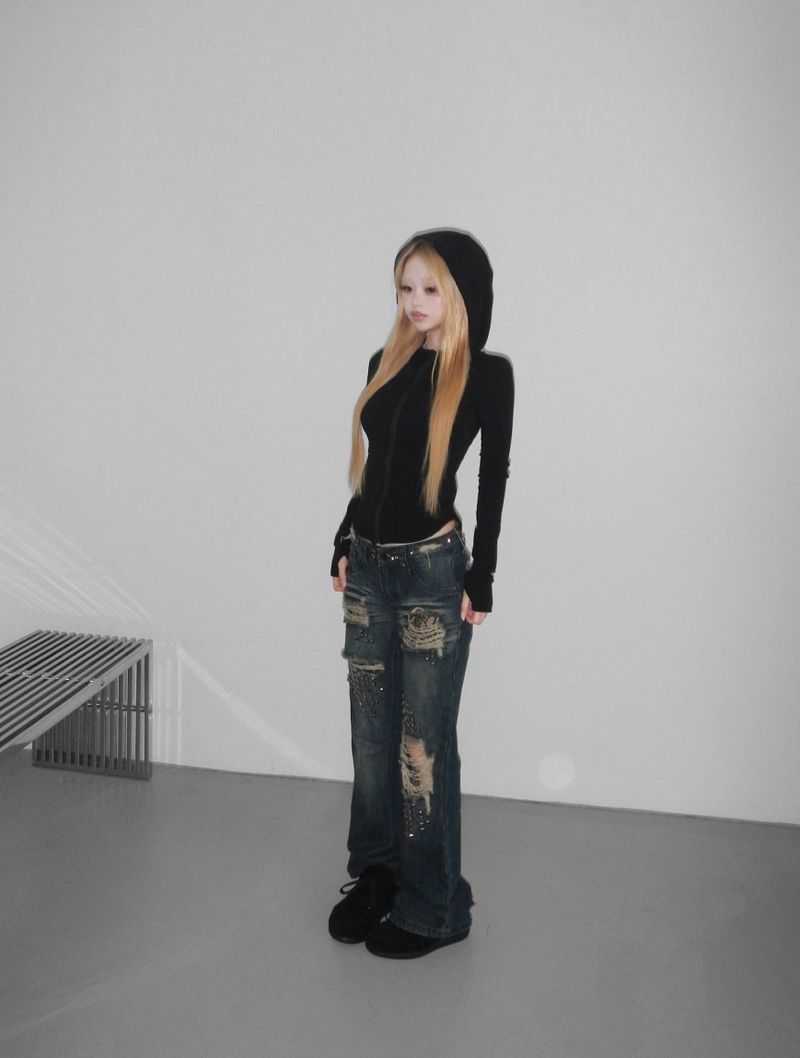 maybe stud dark denim pt