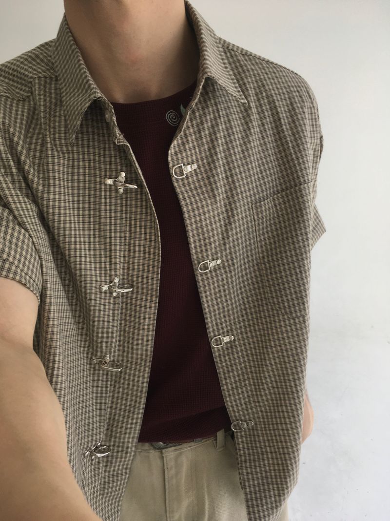 crop buckle shirt(2colors)