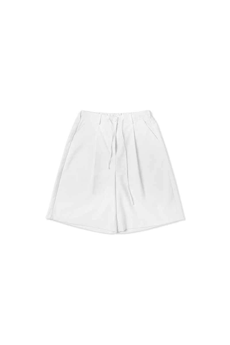 Pintuck bermuda pants_ivory