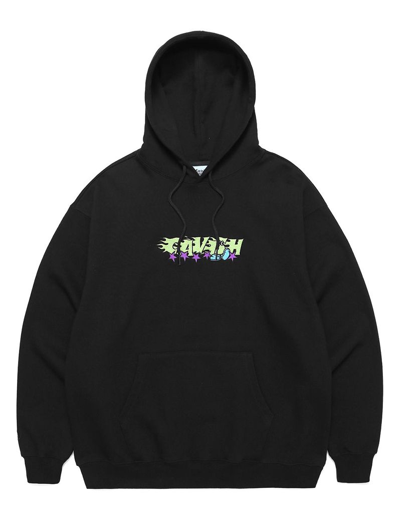cavish（カビシ）の「FLAME LOGO HOODIE BLACK(CV2CFUM410A)（Tops）」
