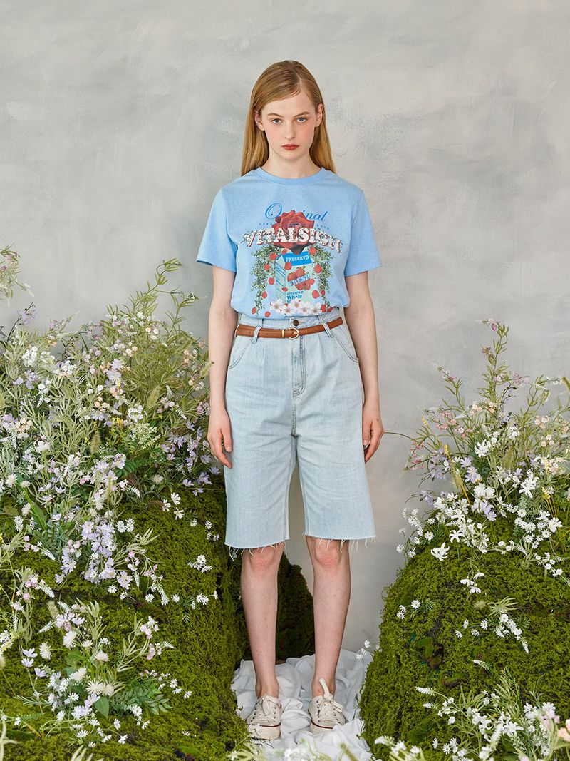 Rose Garden T-Shirt (Light Blue)