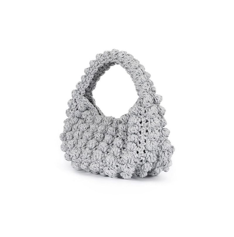 Bubble Knit Bag (Silver)