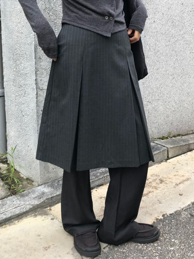  STRIPE URBAN SKIRT PANTS