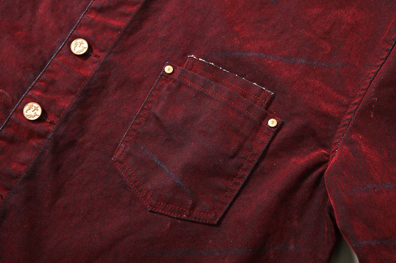BLAZE WASHED FLOCKED DENIM SHIRT