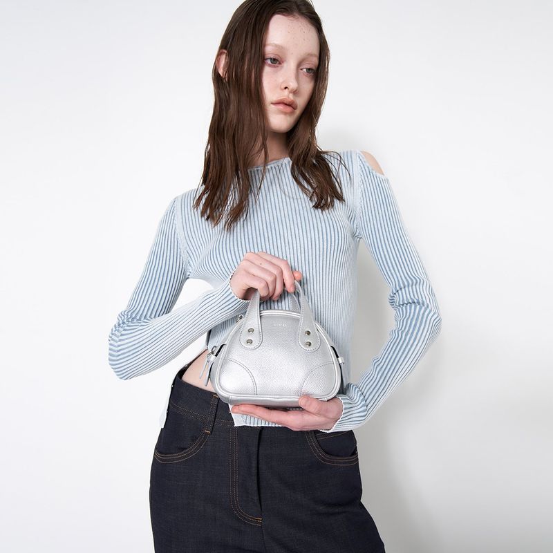 MUNIER(ミュニエ)の「MINI BOWLING BAG_SILVER(Bags)」
