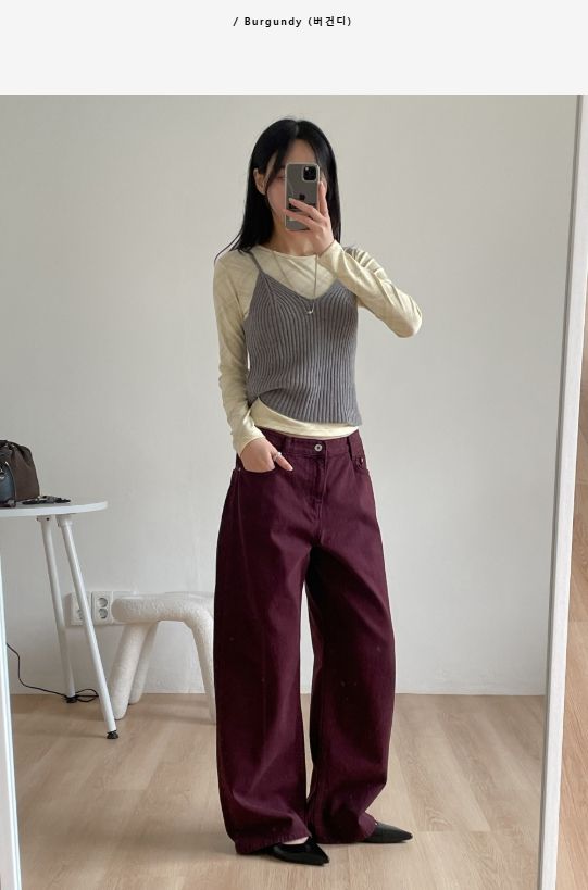 602 Dyed Cotton Wide Pants