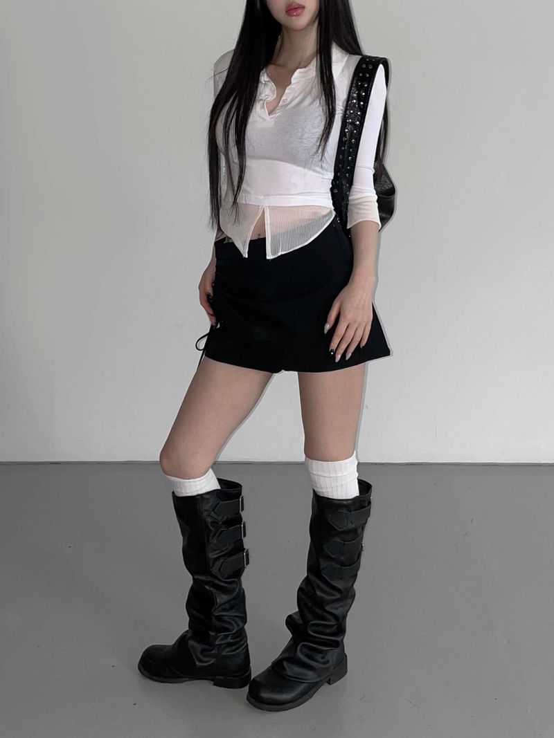 shirring formal skirts(2 color)