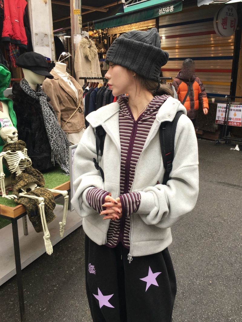 Bebe Stripe Fleece Hoodie (4c)