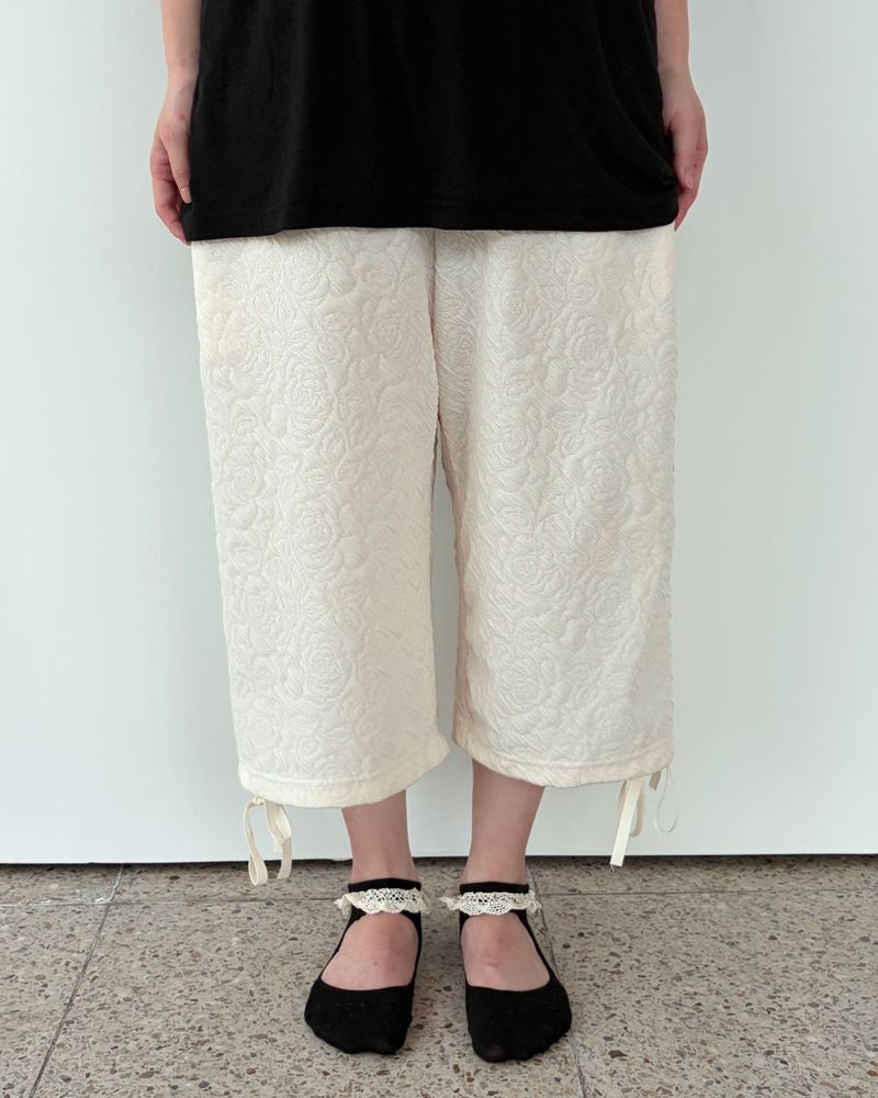 ロゼット エンボ パンツ (2colors)