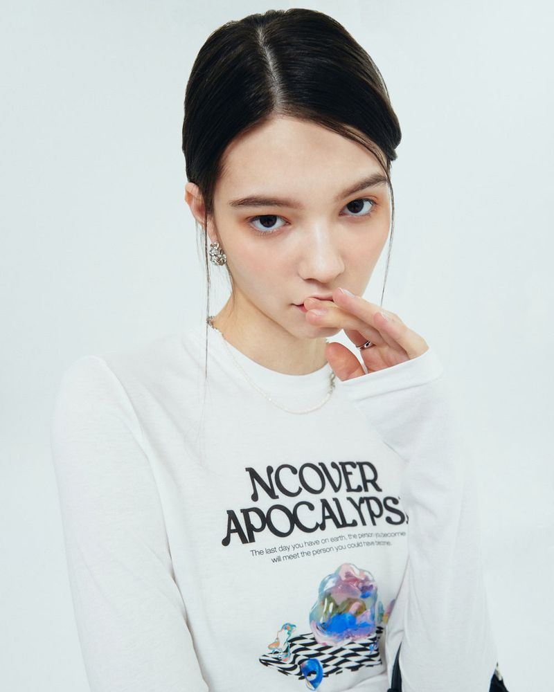 OBJECT POINT LONG SLEEVE-WHITE