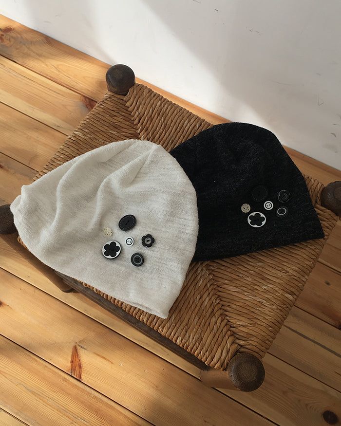 Fern Button Beanie