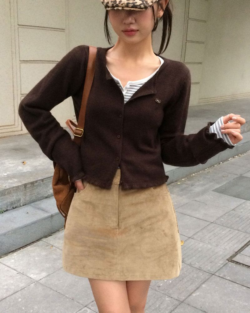 Candy Frill Knit Cardigan