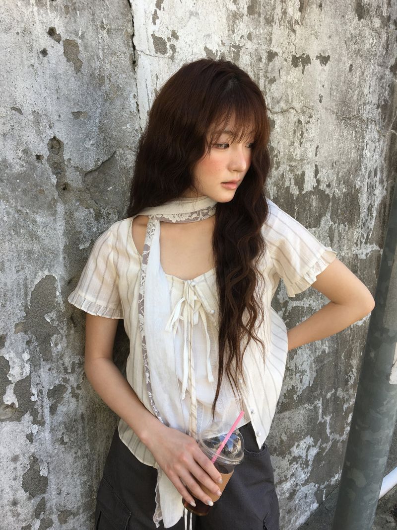 Rotik Bold Sheer Blouse (1color)