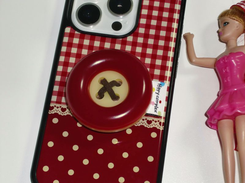 【MagSafe】】 ビンテージパッチケース_ディープレッド
