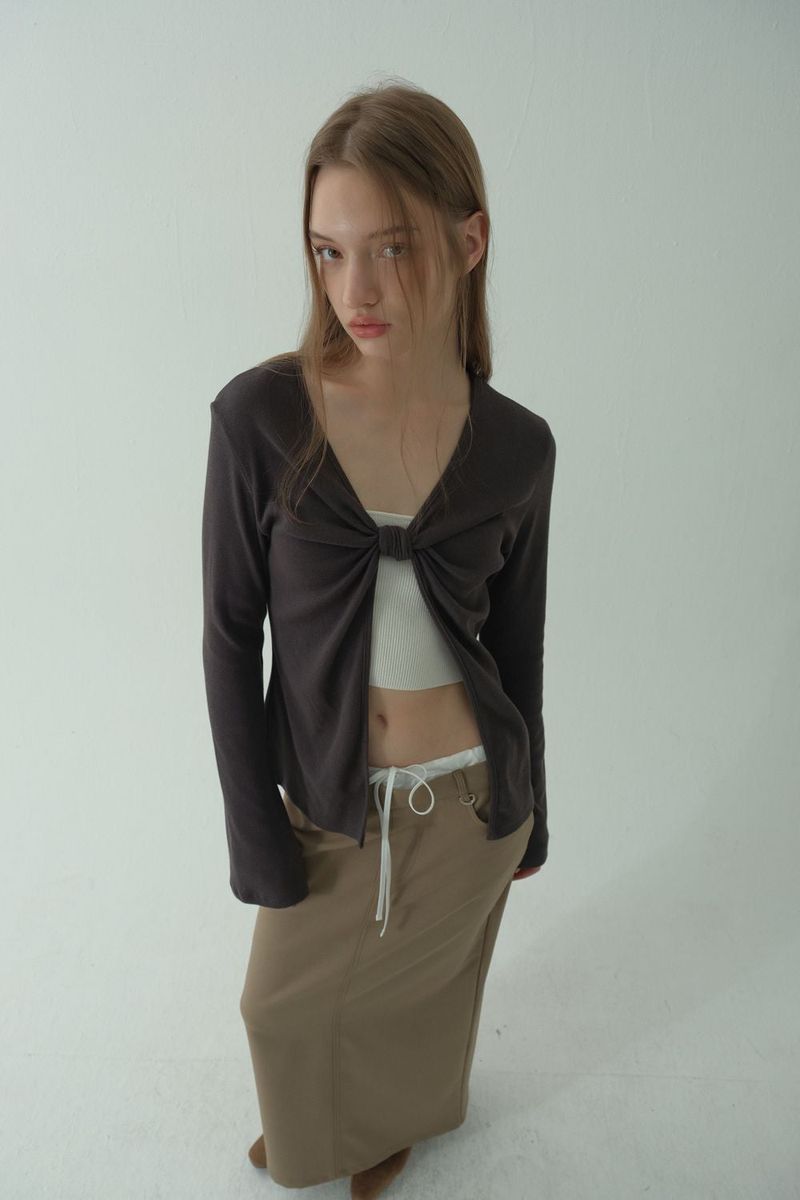 TWIST PEARL KNIT_CHARCOAL