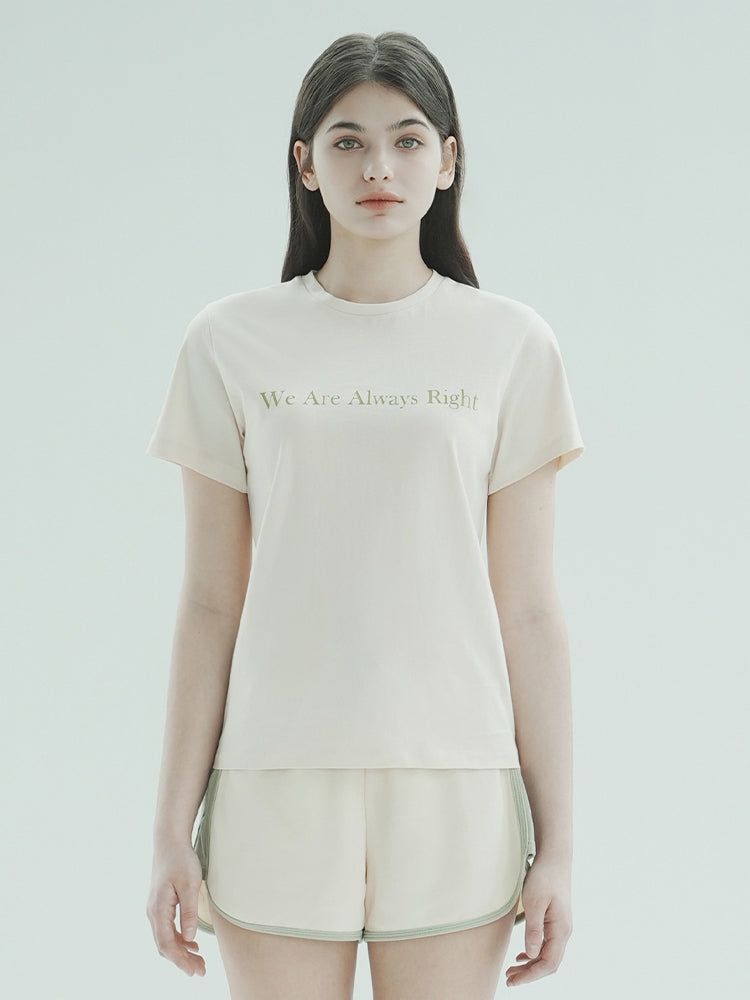 WAAR(ワル)の「T1008 LETTERING T-SHIRT_BEIGE(Tops)」